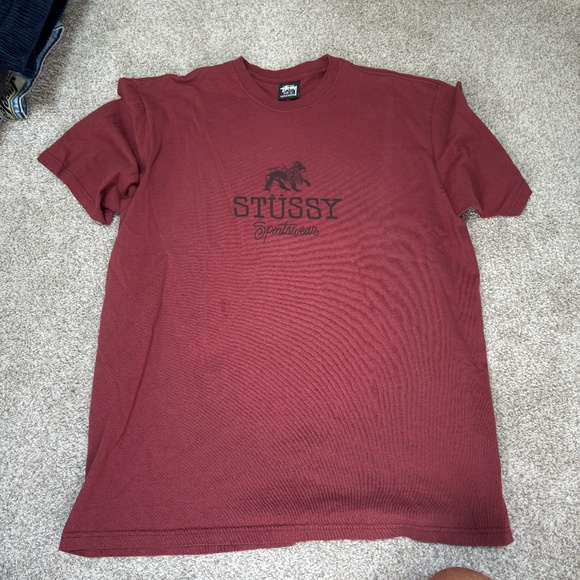 Stussy short sleeve graphic T Red mens large - Picture 1 of 1